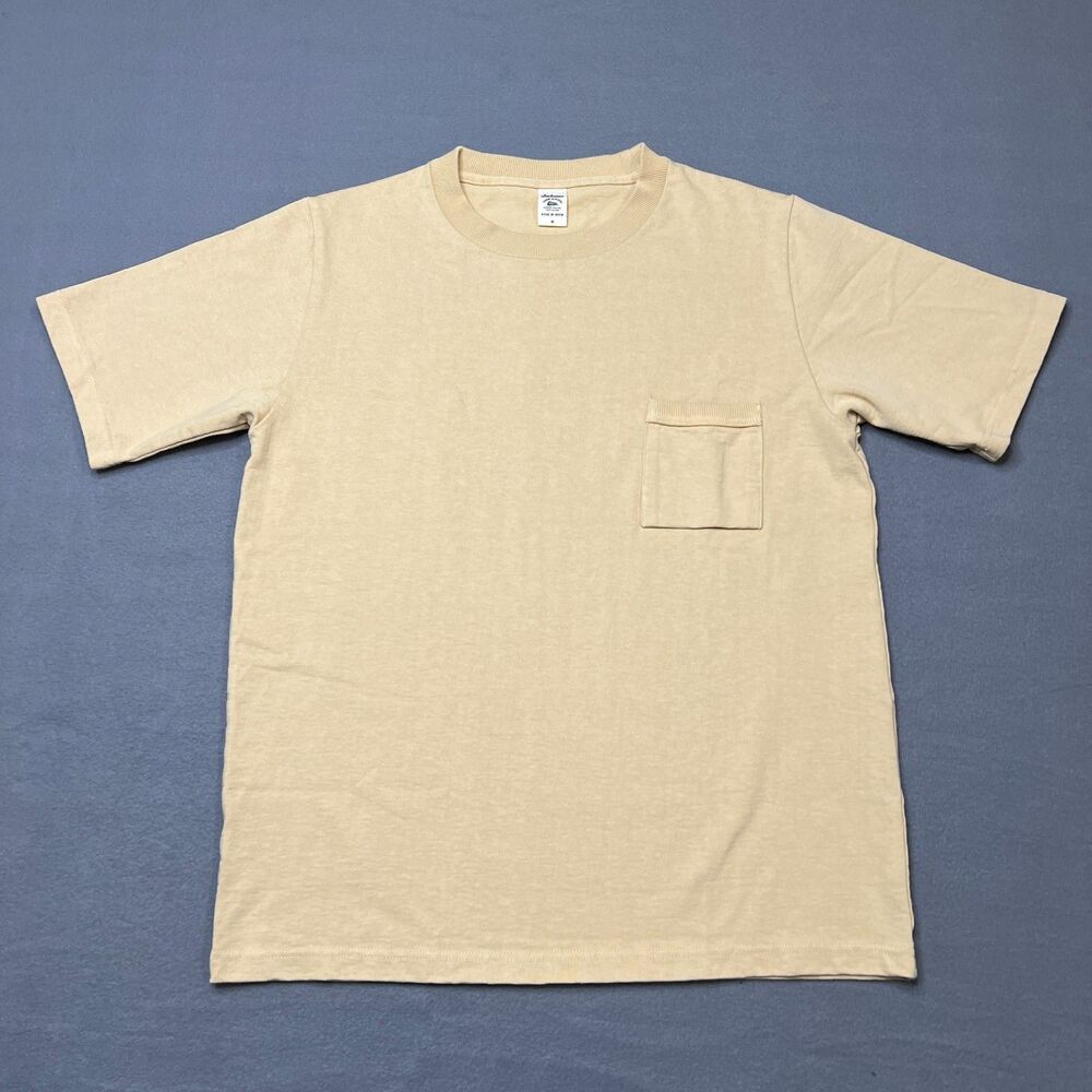 Jackman Tanabe Meriyasu T-Shirt Men's Medium Beige Cotton Short Sleeve Pullover